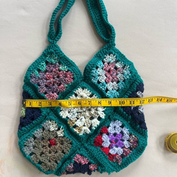 Colorful Crochet Granny Square Shoulder Bag - Picture 2 of 4